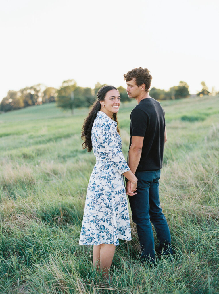 Golden Hour engagement session Charlottesville Wedding Photographer 