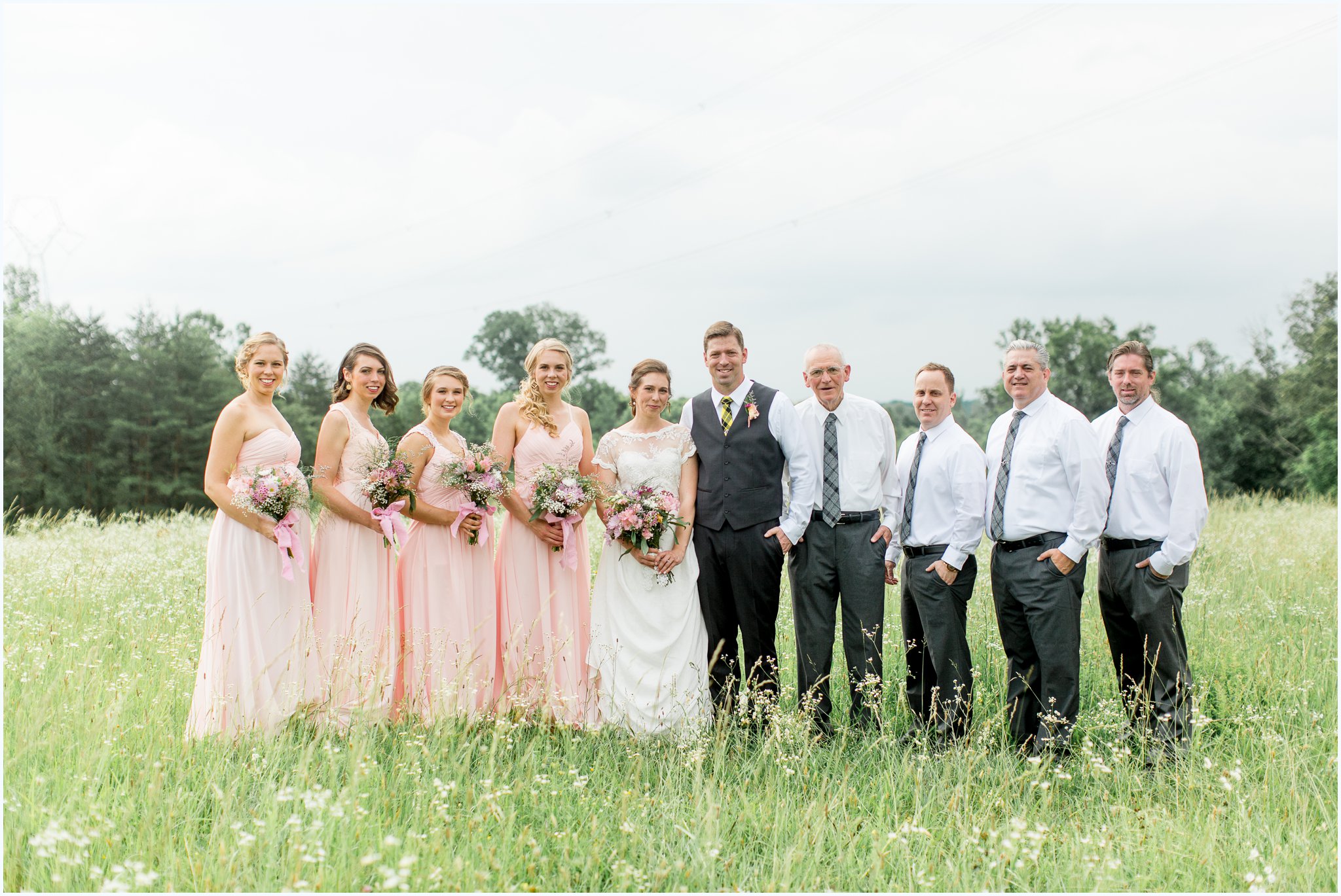 romantic pink and lace wedding