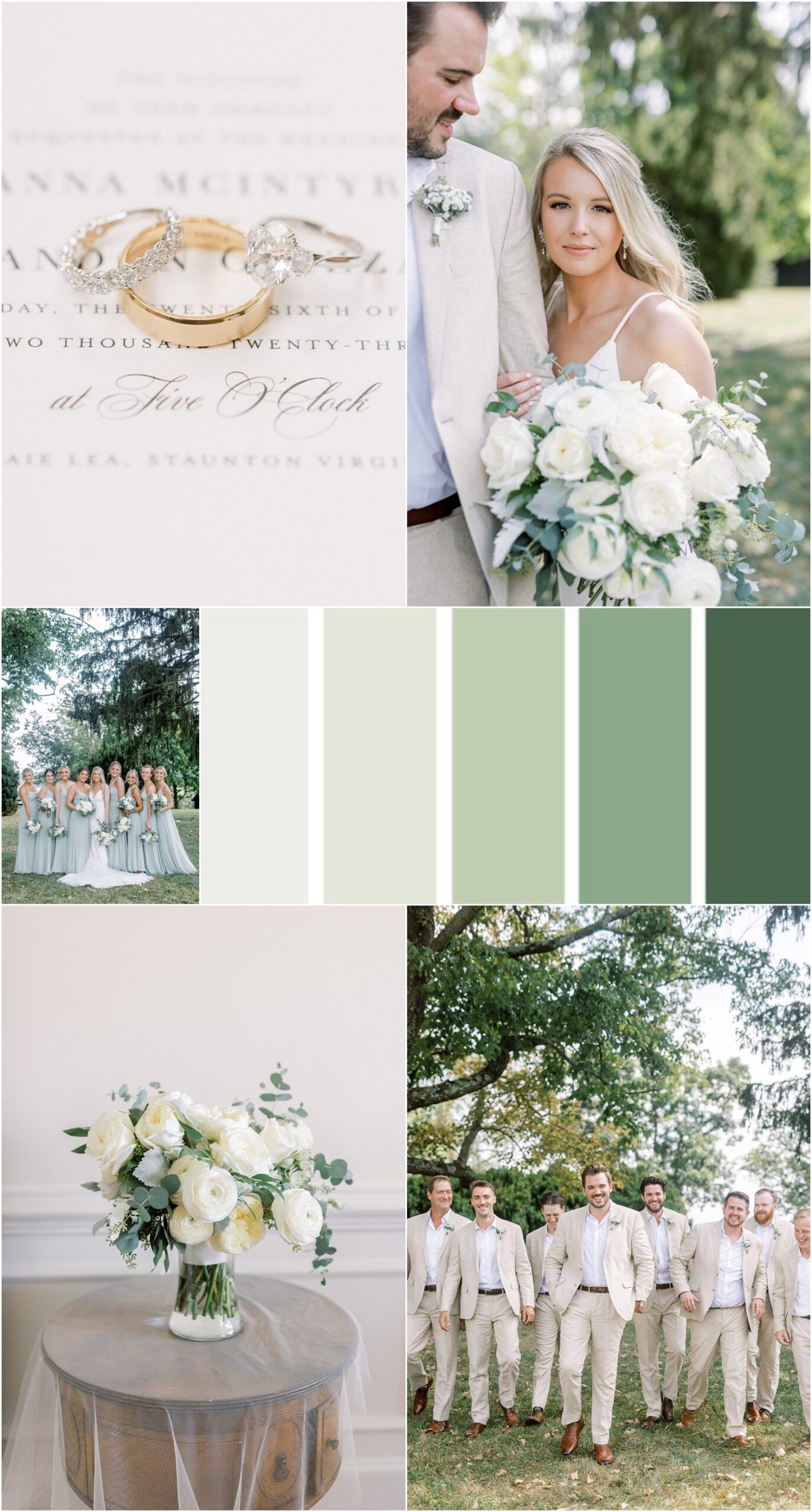 Stunning Color Palettes for Weddings | Charlottesville Photographer