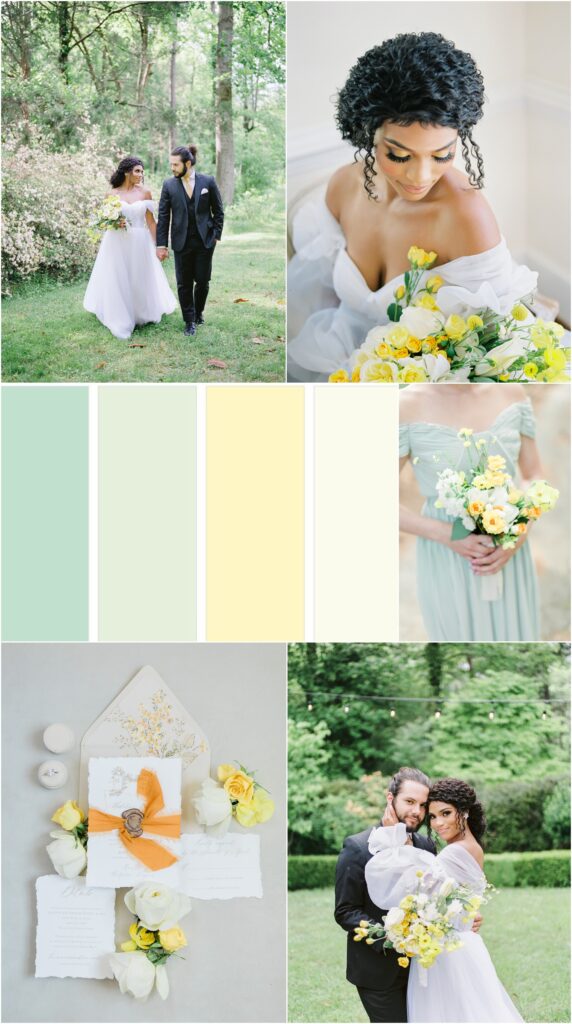 Yellow and Green Spring Wedding in Richmond Virginia at Rose Hill Estate Wedding Photographer